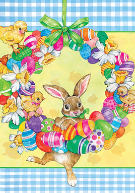 Bunny Wreath  5073  Decorative Flag