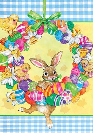 Bunny Wreath  5073  Decorative Flag