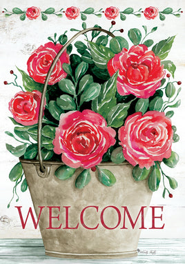 Rose Bucket  5079  Decorative Flag