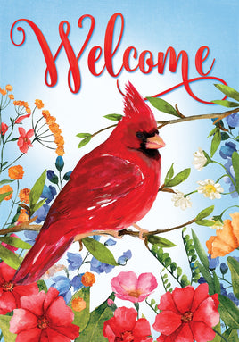 Cardinal Wildflowers  5085  Decorative Flag