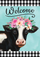 Floral Cow 5102 Decorative Flag