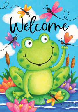 Frog and Dragonflies  5105  Decorative Flag