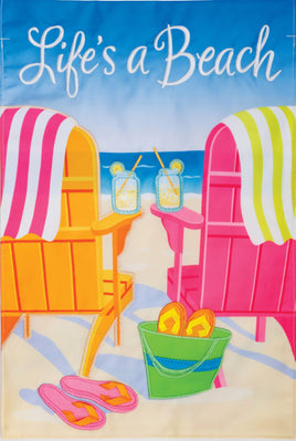 AppliqueLife's a Beach  5174  Decorative Flag