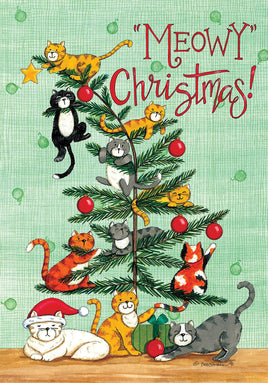 Custom Decor Meowy Christmas 5246 Decorative Flag 5246FL Flags