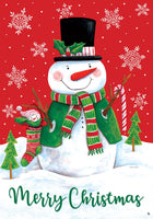 Red & Green Snowman 5261 Decorative Flag