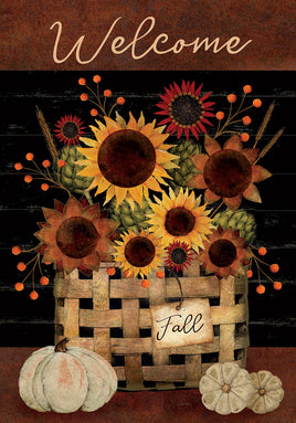 Primitive Sunflowers  5266  Decorative Flag