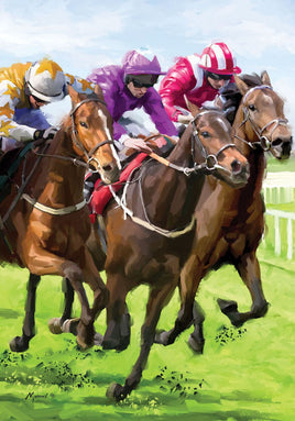 Race Horses  5267  Decorative Flag
