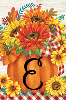 Pumpkin Sunflowers Mono E  5274  Decorative Flag
