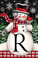 Snowman & Cardinal Mono R  5302  Decorative Flag