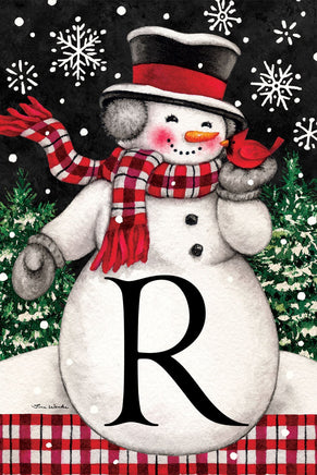 Snowman & Cardinal Mono R  5302  Decorative Flag