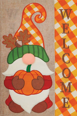 AppliqueWelcome Gnome  5316  Decorative Flag