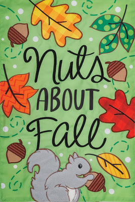 AppliqueNuts about fall  5328  Decorative Flag