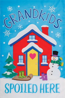 AppliqueGrandkids Spoiled  5340  Decorative Flag