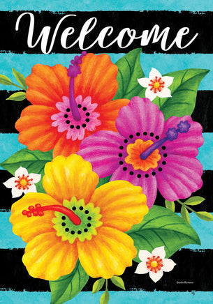 Hibiscus Stripe  5368  Decorative Flag