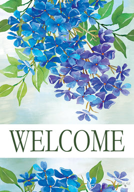Hydrangeas Welcome  5369  Decorative Flag