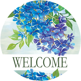 Custom Décor Hydrangeas Welcome 5369SC Suncatcher sold by If It's Flags