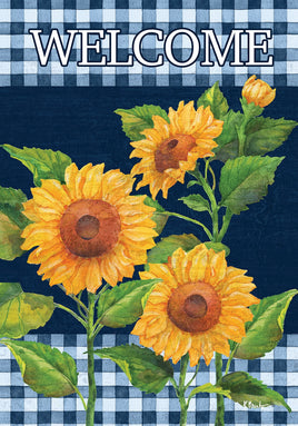 Sunflowers on Navy  5373  Decorative Flag