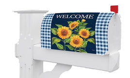 Sunflowers on Navy 5373MM Mailbox Makeover