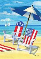 Patriotic Beach  5380  Decorative Flag
