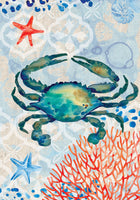 Crab and Coral  5383  Decorative Flag