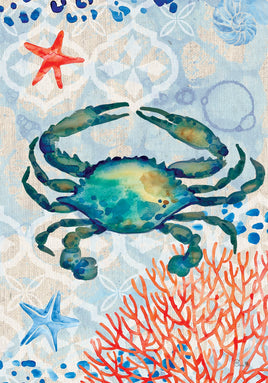 Crab and Coral  5383  Decorative Flag