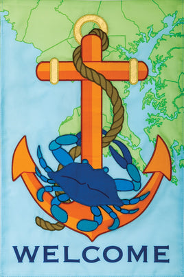 AppliqueCrab Anchor  5426  Decorative Flag