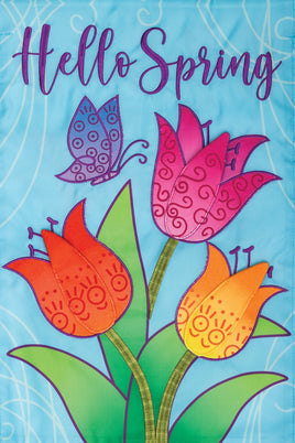 AppliqueTulips  5427  Decorative Flag