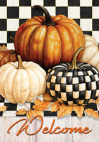 Checkered Pumpkin  5463  Decorative Flag