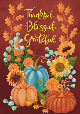 Grateful Pumpkins  5464  Decorative Flag