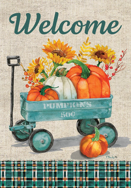Pumpkin Wagon  5465  Decorative Flag