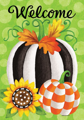 Striped Pumpkin  5470  Decorative Flag