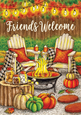 Fall Fire Pit  5476  Decorative Flag