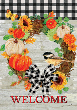 Pumpkin Wreath  5478  Decorative Flag