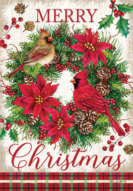 Cardinal Wreath  5484  Decorative Flag