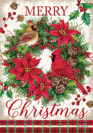 Cardinal Wreath  5484  Decorative Flag