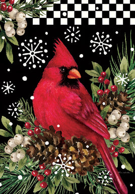 Cardinal Pine Cones  5486  Decorative Flag