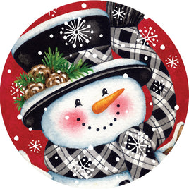 Custom Décor Black and Red Snowman 5494SC Suncatcher sold by If It's Flags