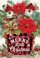 Poinsettia Arrangement  5496  Decorative Flag