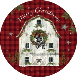 Custom Décor Christmas Barn 5497SC Suncatcher sold by If It's Flags