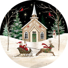 Custom Décor Church and Sleigh 5499SC Suncatcher sold by If It's Flags