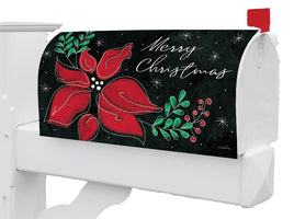 Poinsettia on Black 5503MM Mailbox Makeover