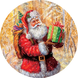 Custom Décor Santa on Gold 5504SC Suncatcher sold by If It's Flags