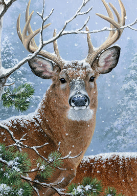 Winter Whitetail  5512  Decorative Flag