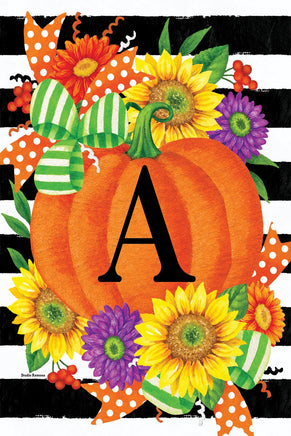 Monogram APumpkin Splendor  5514  Decorative Flag