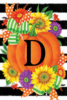 Monogram DPumpkin Splendor  5517  Decorative Flag