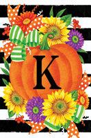 Monogram KPumpkin Splendor  5523  Decorative Flag