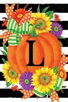 Monogram LPumpkin Splendor  5524  Decorative Flag