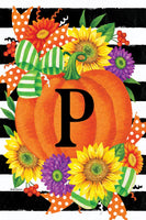 Monogram PPumpkin Splendor  5527  Decorative Flag