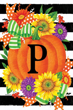 Monogram PPumpkin Splendor  5527  Decorative Flag