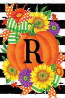 Monogram RPumpkin Splendor  5528  Decorative Flag